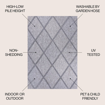 Salines Diamond Trellis Indoor/outdoor Area Rug